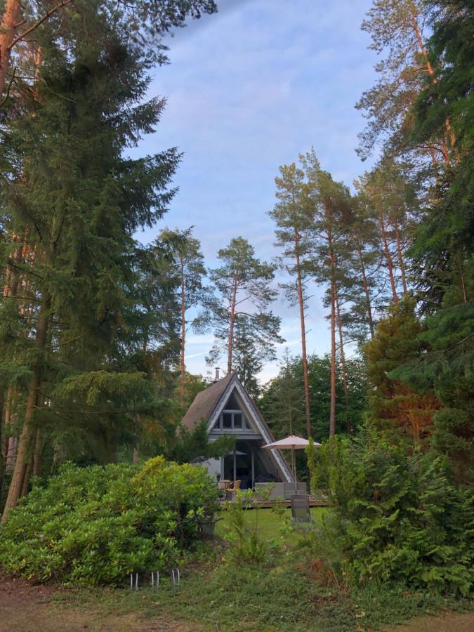 Ferienhaus Reetdach 1300Qm Privatgrundstueck Bootssteg Sauna Templin Luebbesee Uckermark Erholung Pur Seenplatte Petersdorf  エクステリア 写真